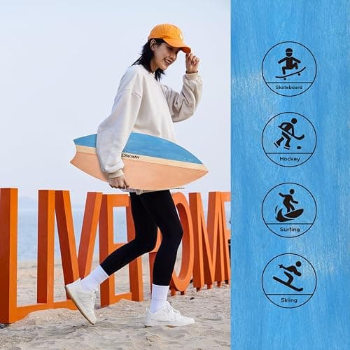 XCMAN Surf Balance Board Trainer with Roller Wooden Exercise Balancing Stability Trainer - Non Slip Surface for Adults Kids|Balance Board for Surfing,Snowboarding,Skateboarding,Hockey,Yoga Training thumbnail 4