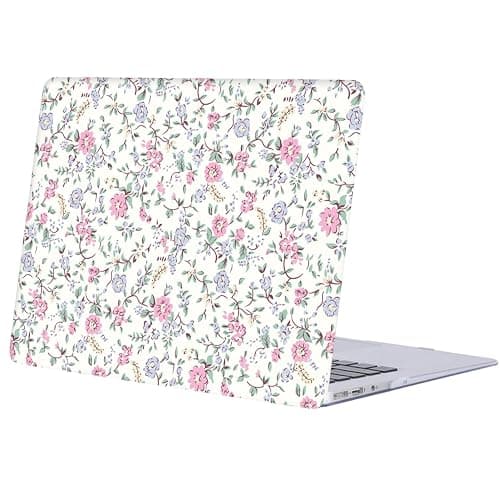 FFBOFFC Shell Compatible with MacBook Pro 15 Inch Case 2019 2018 2017 2016 Release Model A1990 A1707 with Touch Bar Touch ID, Plastic Protective Laptop Hard Case & Keyboard Skin, Pink Tiny Flowers thumbnail 2