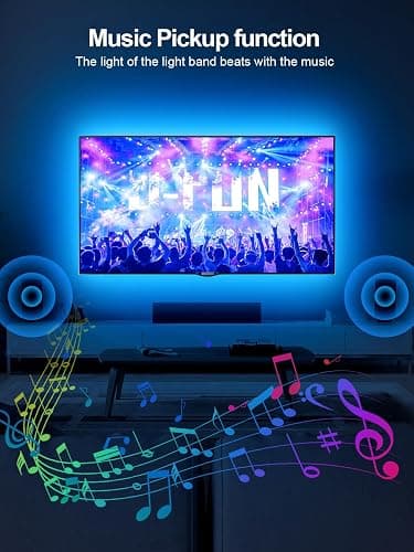 KANTUTOE TV Lights Behind, 19.68ft LED Lights for 55-85 Inch TV, RGB TV Backlight, Music Sync Bluetooth APP and Remote Control Strip Lights USB Powered for Bedroom Gaming Room Decor thumbnail 4
