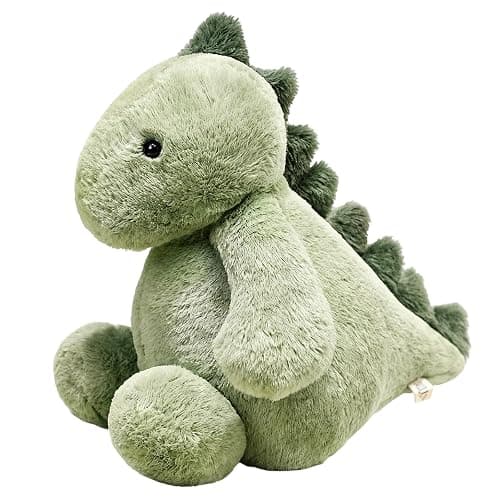Dino Kuscheltier, Plüschtier Dinosaurier Kuscheltier - 25cm Süßes Dino Stofftier Kissen, Kawaii Plüschsaurier Schmusetier, Weiches Kissen, Emotionale Unterstützung, Schlafbegleiter, für Erwachsene - Image 1