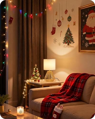 GOEBLESON Gold Table Lamp, Small Gold Bedside Lamp with Metal Base & White Linen Lampshade, Modern Nightstand Lamp, Little Cute Desk Lamp for Bedroom, Living Room, 2700K LED Bulb Included, DCW06TL05 thumbnail 2