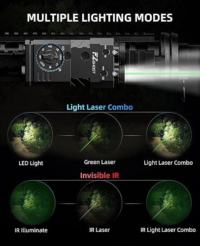 EZshoot 1600 Lumens Rifle Flashlight/IR Illuminator with Green/IR Laser 4-in-1 Combo Magnetic Rechargeable, IR Flashlight for Rifle with Remote Switch, Compatible with Picatinny and M-Rail thumbnail 3