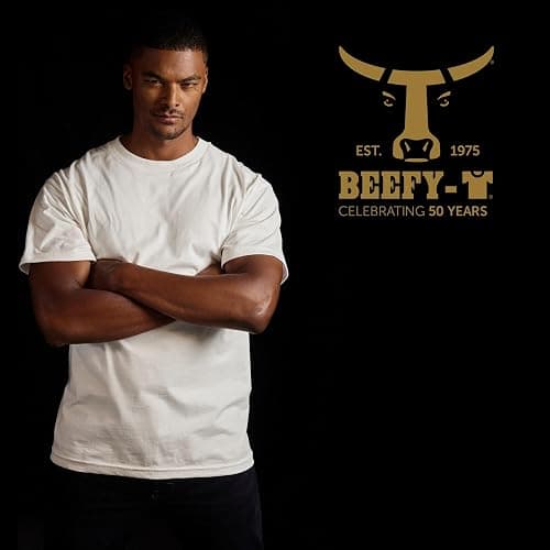 Hanes Men's Beefy-t T-Shirt, Heavyweight Cotton Tee, 1 Or 2 Pack, Big & Tall thumbnail 5