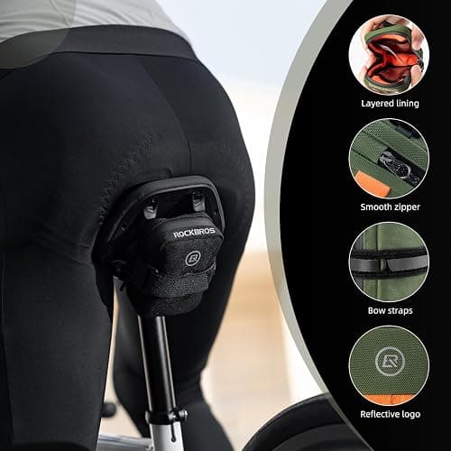 ROCKBROS Bike Saddle Bag - Small, Lightweight and Portable Under Seat Bag for Road Bikes thumbnail 6