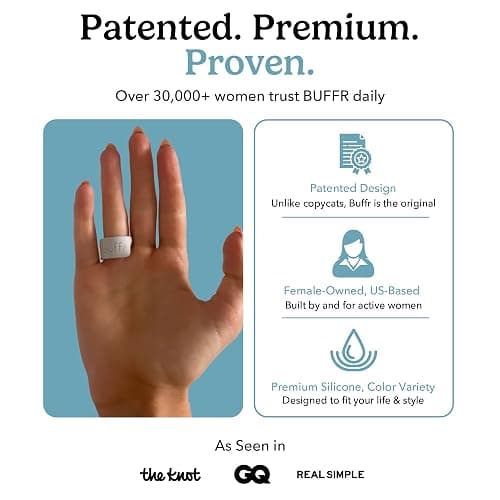 BUFFR Silicone Ring Protector for Working Out – Wedding Band Guard for Gym & Fitness – Secure, Non-Slip Rubber Ring Cover for Women thumbnail 5