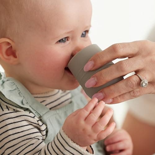 NumNum Cup for Ages 4+ months - 2oz Non-Slip & Easy To Grip Training Cups, Perfect for Drinking & Self Feeding Skills, 1 Cup, Blue thumbnail 6