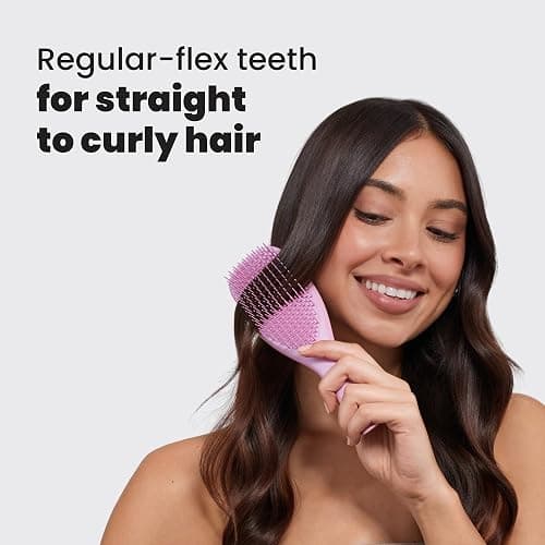 Tangle Teezer Ultimate Detangler Brush for Wet & Dry Hair, Eliminates Knots & Reduces Breakage for All Hair Types, Amazon Exclusive Rosebud thumbnail 5