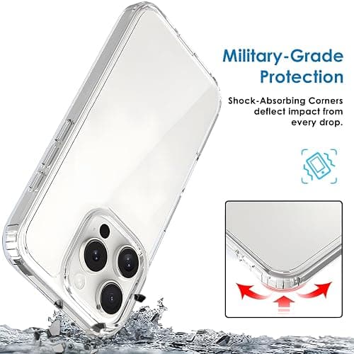 Elrvaga Ultra-Clear Hybrid Case Shockproof & Anti-Yellowing Phone Case | TPU + Acrylic Dual Protection | Slim Fit & Scratch-Resistant Design for iPhone 15 pro max thumbnail 5