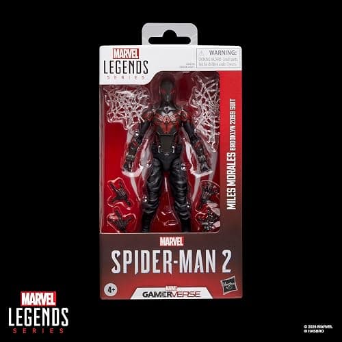 Spider-Man Marvel Legends Series Gamerverse Miles Morales Brooklyn 2099 Suit Action Figure, Black thumbnail 2