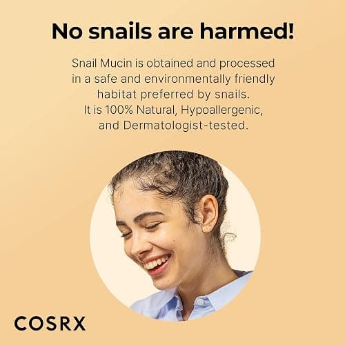 COSRX Snail Mucin Sheet Mask 10 EA with Snail Mucin Serum, Self Care, Face Masks for Dry, Sensitive Skin, Not Tested on Animals, No Parabens, No Sulfates, Korean Skin Care - 10 Count (Pack of 1) thumbnail 4
