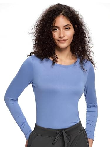 COZYFIT Underscrub Long Sleeve Women - Crew Neck Scrubs Undershirts for Nurse with Soft Fabric - Image 1