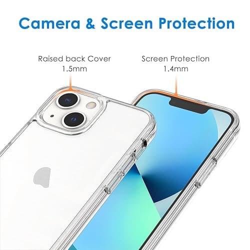 JETech Case for iPhone 13 Mini 5.4-Inch, Non-Yellowing Shockproof Phone Bumper Cover, Anti-Scratch Clear Back (Clear) thumbnail 5