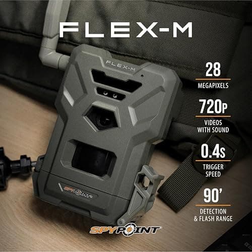 SPYPOINT Flex-M Twin Pack Cellular Trail Cameras - 2 SD Cards Included, Best Hunting Accessories, No WiFi Needed, GPS, Night Vision, IP65 Water-Resistant, 28MP Photos, & 720p Videos + Sound (2) thumbnail 2