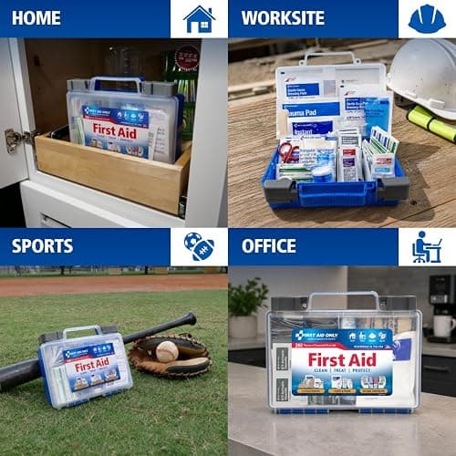 First Aid Only 91248 OSHA-Compliant First Aid Kit, All-Purpose 50-Person Emergency First Aid Kit for Business, Worksite, Home, and Car, 260 Pieces thumbnail 6