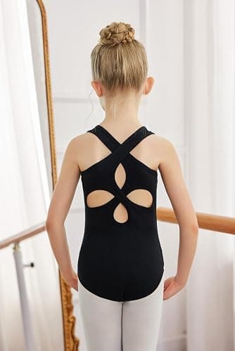 Zaclotre Ballet Leotards for Girls Hollow Back Sleeveless Dance Outfits Gymnastics Leotard Tank Bodysuit thumbnail 4