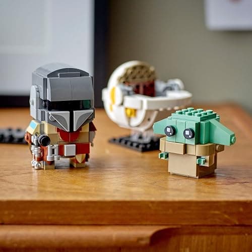 LEGO BrickHeadz Star Wars The Mandalorian & The Child 75317 'Baby Yoda' Building Toy, Collectible Model Figures Set, Gift Idea for Teens thumbnail 2
