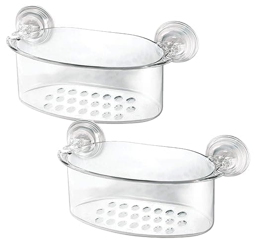 iDesign Power Lock Shower Caddy Basket (2-Pack)