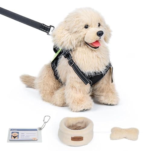 Chongker Dog Stuffed Animals Plush with Magnetic Toys, Soft Cuddly Golden Retriever Plush Toys, Large Stuffed Puppy Dog Stuffed Animals, Birthday Gift for Kids Girls Boys - Image 1