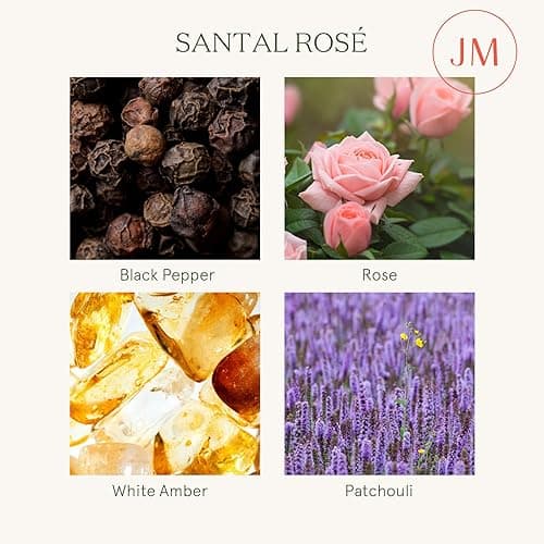 LA JOLIE MUSE Sandalwood Rose Candle, Scented Candles, Mothers Day Candles Gifts for Women, Natural Soy Candle, 6 oz 40 Hours Burn, Candles for Home Scented - Rose thumbnail 5