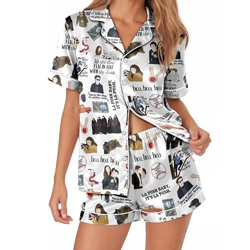 ELUNORUS Women 2PCs Satin Pajama Set Short Sleeve Silk Feel Gift Sleepwear | Soft stretch satin; relaxed comfort fit sizes S-3XL for sleep & lounge; short sleeve top, elastic waist shorts; easy care - Image 1