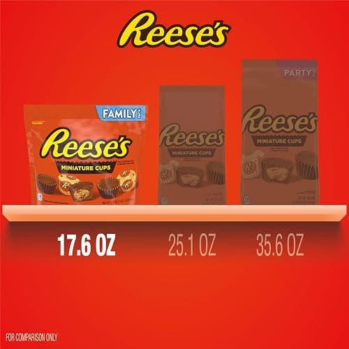REESE'S Miniatures Milk Chocolate Peanut Butter Cups, Candy Family Pack, 17.6 oz thumbnail 4