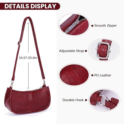 GETERUUV Shoulder Bags for Women Y2k Purse and Handbags Retro Studded Crossbody Bag Small Shoulder Purse Leather Hobo Handbag thumbnail 3