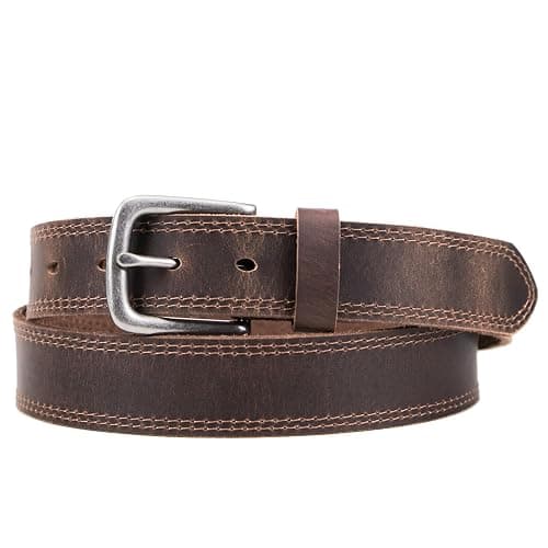 VATAN Men's Genuine Leather Casual Every Day Jeans Belts, Handmade Men Leather Belt with Gift Box thumbnail 2