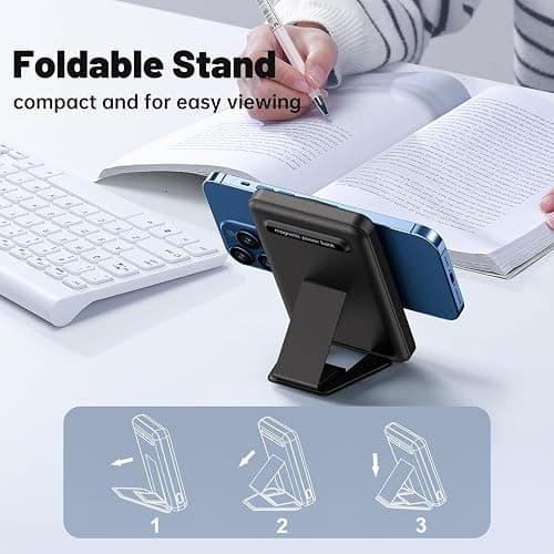 YAGOPAL Magsafe Power Bank 10000mAh Magnetic Wireless Power Bank with Foldable Stand and LED Display Portable Charger 22.5W PD Fast Charging Battery Pack For iPhone 17/16 /15/14/13/12 Mini Pro/Pro Max thumbnail 4