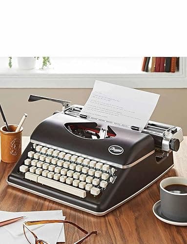 Chums Manual Typewriter Traditional Retro Style Black - Image 1