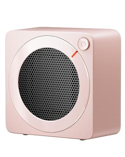 Gaiatop Mini Space Heater, Lightweight PTC Ceramic Fast Heating 500W Energy Efficient for Indoor Use, Overheating & 45° Tip-Over Protection, Portable Desk Electric Heaters for Office Home Pink - Image 1