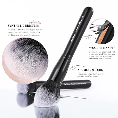 DUcare Professional Makeup Brushes Set 27Pcs Makeup Brush Set Premium Synthetic Kabuki Foundation Blending Face Powder Blush Concealers Eye Shadows Brushes thumbnail 5