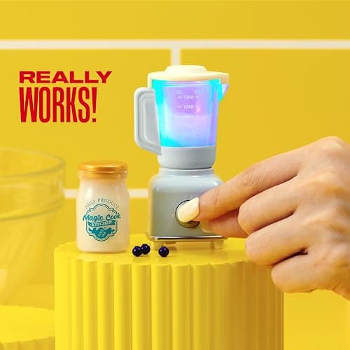 Mini Brands Really Works Magic Cook Kitchen Capsule Series 1 Waffle Maker & Blender Set by ZURU, Capsules of Miniature Real Working Kitchen Appliances, Non-Edible Collectible Toy Mystery Capsule thumbnail 5