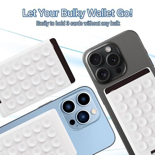 NTidea Magnetic Suction Phone Card Holder Mount for MagSafe, Phone Wallet, Compatible with iPhone MagSafe Case, Hands-Free Mirror Shower Smartphone Holder Accessory for TikTok Videos, Selfies, White thumbnail 6