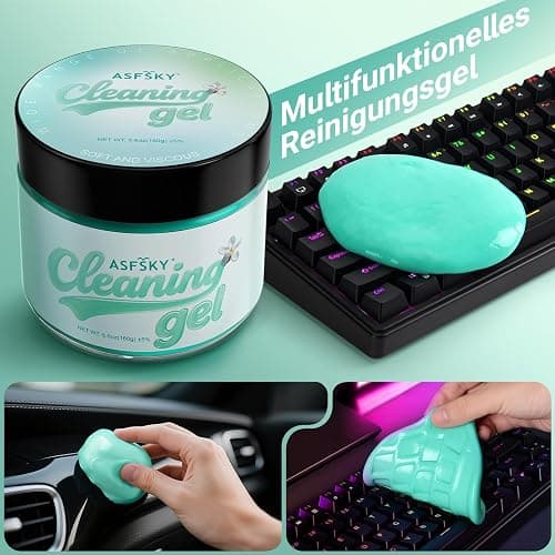 ASFSKY Tastatur Reinigungsgel Auto Reinigungsgel für den Innenraum Auto Schleim Reiniger Auto Zubehör Innenraum Cleaning Gel Universeller für Laptop, Drucker, Kameras (Delikates Grün) thumbnail 3