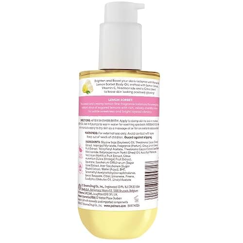 Palmer's Cocoa Butter Formula, Brightening Lemon Sorbet Body Oil (6.5 fl oz), Hydrating Oil with Lemon Extract, Vitamin C & E, 72-Hour Moisture, Citrus Creamy Fragrance, Dermatologist-Approved thumbnail 8