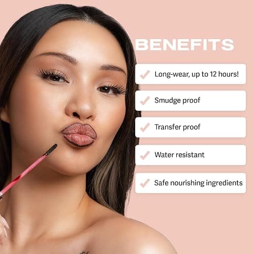 Sacheu Lip Liner STAY-N Peel Off Lip Stain — Long Lasting Matte Lip Tattoo Transfer Proof Lipstain Infused with Hyaluronic Acid & Vitamin E for All Skin Types — Vegan & Cruelty-Free, Original Bundle thumbnail 3