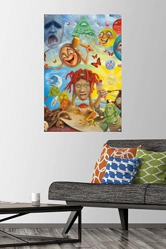 Trends International Trippie Redd - Art Wall Poster, 22.37" x 34.00", Poster & Push Pin Bundle thumbnail 2