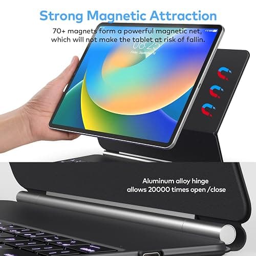 Keyboard Case for iPad Air 11-inch (M3 2025 / M2 2024) & iPad Pro 11 inch(1st/2nd/3rd/4th Generation) – Magic-Style Magnetic Keyboard Case with Multi-Touch Trackpad for 10.9” iPad Air 4th/5th Gen. thumbnail 5