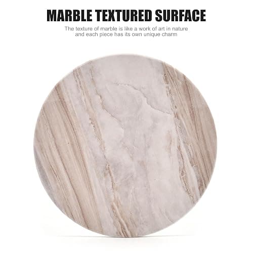 6PCS Coasters for Drinks with Metal Holder, Marble Style Ceramic Drink Coaster, Absorbent Coasters Set Suitable for Kinds of Cups, Wooden Table, Cool Home Decor, 4 Inches thumbnail 5