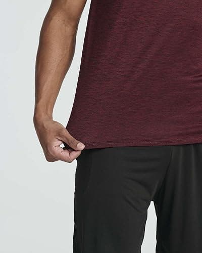 Real Essentials 5 Pack: Men’s Short Sleeve Dry Fit T-Shirts – Moisture Wicking Athletic Workout Gym Fitness Casual Tees thumbnail 4