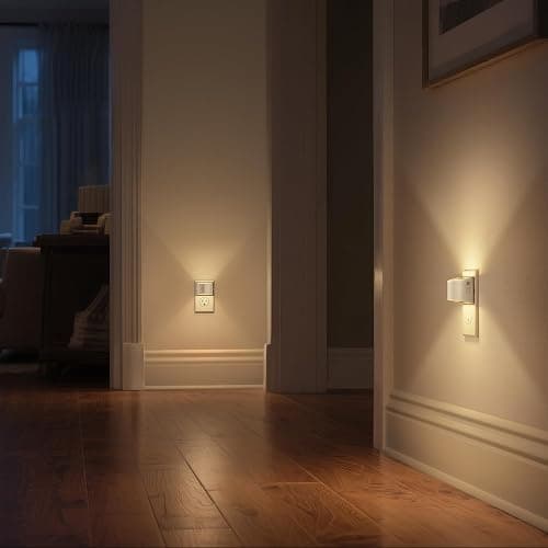 DORESshop LED Night Light[2 Pack], Night Lights Plug into Wall, 3 Level Brightness Adjustable Plug in Night Light, Dusk to Dawn Sensor Nightlights for Adults,Bedroom,Bathroom,Hallway, 3000K Warm White thumbnail 7