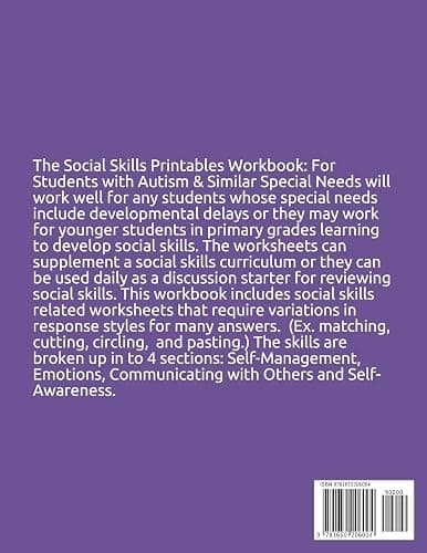 Social Skills Printables Workbook: For Students with Autism and Similar Special Needs - Paperback thumbnail 2