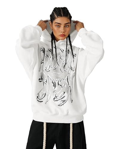 Aelfric Eden Womens Hoodies Oversized Graphic Hoodies Unisex Y2k Heavyweight Hoodie Pullover Trendy thumbnail 2