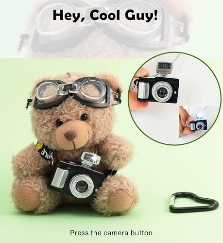 YILANFULL Cute Key Chain Plush Bear Bag Charm Teddy Bear Keychain Gift For Handbag,Purse, Backpack, Car Keys thumbnail 6