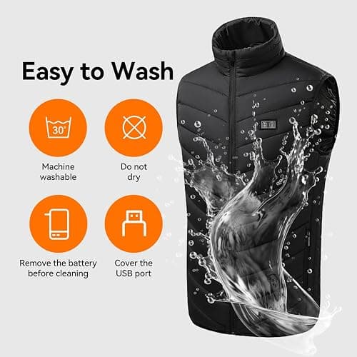 Cosy Life Heated Vest with 20000mAh Battery Pack and 15 Heating Zones, Up to 11 Hours of Heat, for Hunting, Hiking & Golf thumbnail 5