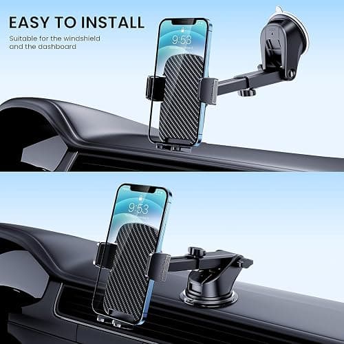 TICILFO Phone Holder for Car Phone Stand for Car Phone Holder Mount Automobile Cell Phone Holder Car Mount for iPhone Universal Car Dashboard Mount Fit All Phone thumbnail 2