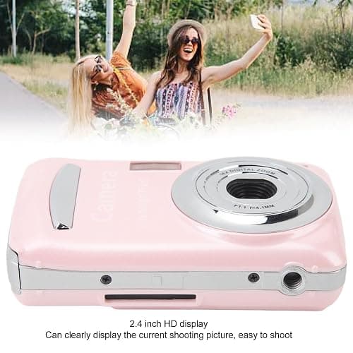 Digital Camera, FHD 1080P 16MP Portable Camera with 2.4 In Screen, 16X Digital Zoom, Auto Focus Stabilization Vlogging Camera for Kids Student Children Teens Girl Boy (Pink) thumbnail 5