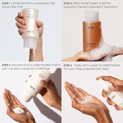 OUAI Leave In Conditioner & Heat Protectant for Hair - Prep Hair for Styling or Use as Detangling Spray to Fight Frizz & Flyaways - No Parabens, Sulfates or Phthalates (1.5 oz) thumbnail 7