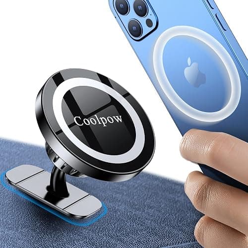 for iPhone MagSafe Car Mount Dashboard【Stronger Magnets】 Magnetic Phone Holder for Car Dash【Hands Free 】 Magsafe car Holder for Car Fit iPhone 15 14 13 12 Pro Max Plus Mini Mag Safe Case &Cell Phone - Image 1