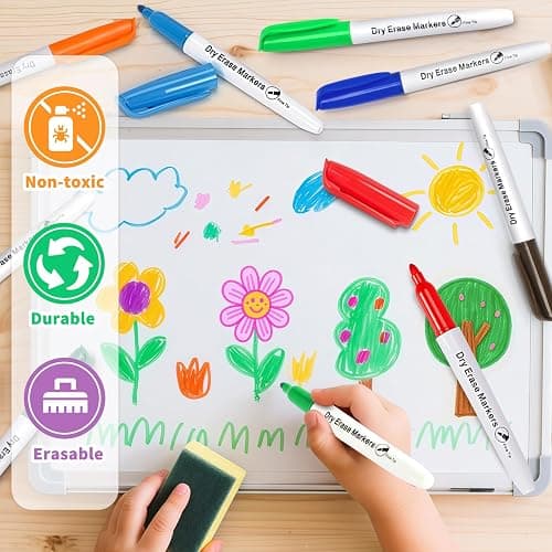 Duchong 144 Count Dry Erase Markers Bulk, 12 Assorted Colors, Fine Tip Whiteboard Markers for Kids Teachers, Dry Erase Pens Bulk Pack for Classroom Home, Back to School Supplies thumbnail 4